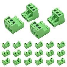 20Set 3 Pin 5.08mm Pitch Screw Terminal Block Connector Pluggable with Phoeni