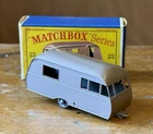 Vintage Lesney Matchbox #23 Caravan Trailer Toy Car w/ Original Box