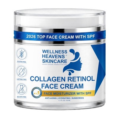 Collagen Retinol Face Cream with SPF   Anti 1.7 Ounce (Pack of 1),