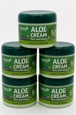 5x300ml Tabaibaloe Aloe Vera Creme (5er Pack) Gesicht & Körper vegan Kanaren NEU