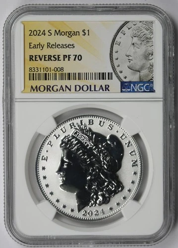 2024-S Morgan Dollar $1 Reverse PF 70 NGC Early Releases