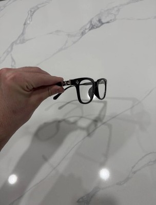 Chrome Hearts Black Square Full Rim Eyeglasses Frames Plastic Designer