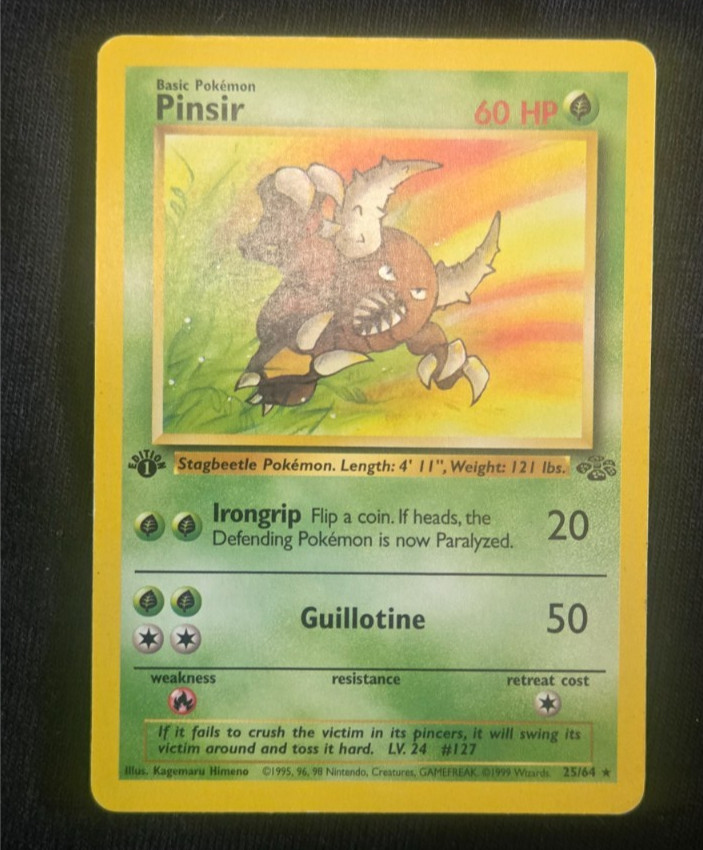 Pinsir 1st Edition 25/64 Jungle Pokemon MINT