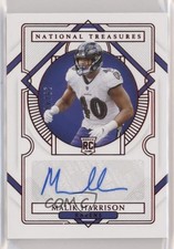 2020 Panini National Treasures Jersey Number Red 29/40 Malik Harrison Auto 1u6