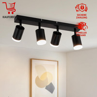 LED Deckenstrahler 4-Flammig Schwarz Modern Schwenkbar GU10 FüR KüChe