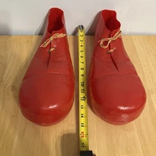 Vintage Red Clown Shoes Rubies #741 Made in USA 1978 Neon Shoe Laces