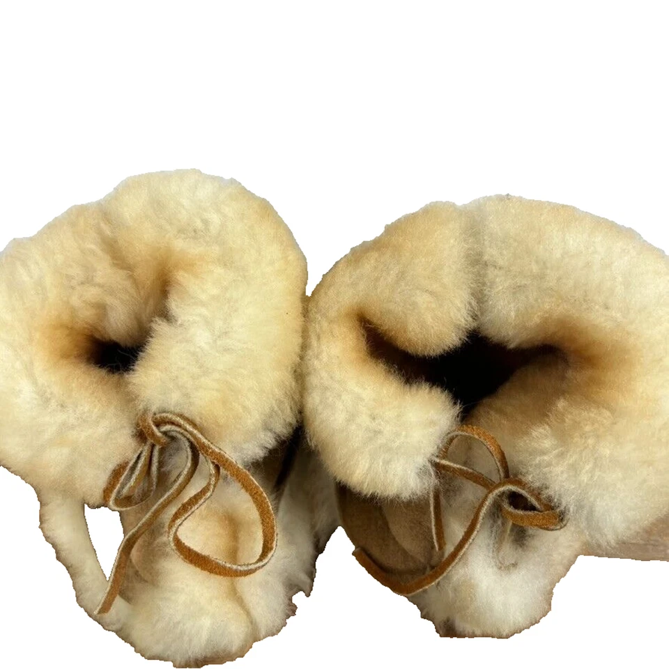 Fur Brown Baby Slippers Unisex Girls & Boys - Size: 3-6 Months - Image 2 of 4