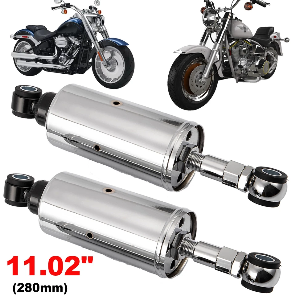 11 Inch Shock Absorbers Coil Overs For Harley FXST FLST Softail FatBoy 1989-1999 — 第 3/4 张图片