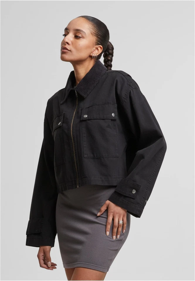 Damen Workwear Cropped Cotton Jacke | Urban Classics | TB7726 - Bild 1 von 1