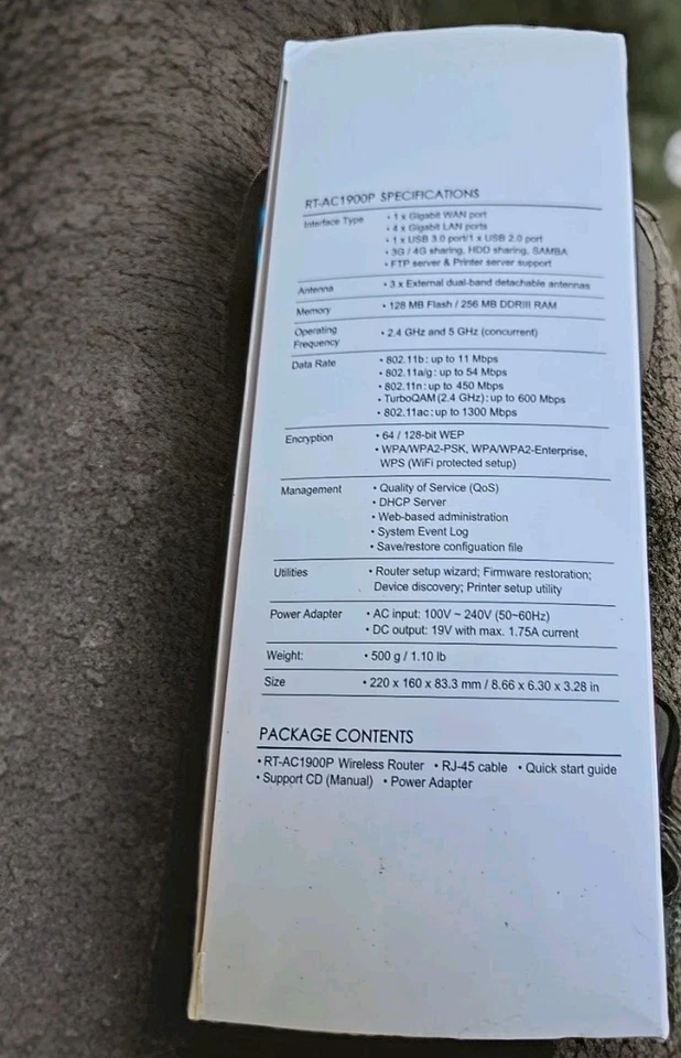 ASUS RT-AC1900P Dual-Band Wi-Fi Gigabit 1000 Mbps Wireless Gaming Router AiMesh - Image 4 of 4