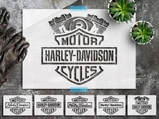 Motorcycle Stencil, Harley Davidson Large Stencil Template for DIY Projects