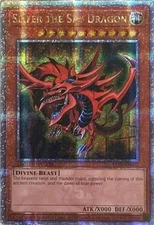 Lightly Played Slifer the Sky Dragon - LC01-EN002 - Quarter Century Secret Rare 