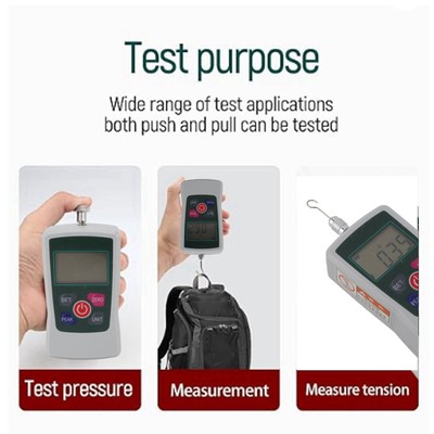 50N Digital Force Meter Handheld Push Pull Force Tester Backlit Screen