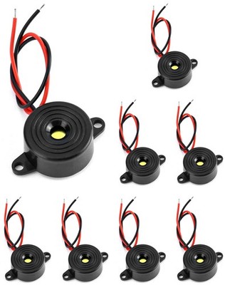 8 Stück Elektronischer Summer 3-24 V Active Buzzer 87 dB Buzzer Alarm Piezo
