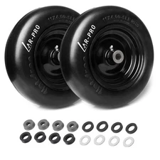 11x4.00-5 Flat Free Tire & Wheel for Zero Turn Mowers, Turf Tires, 3.4" Hub