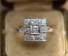 Women's Wedding  Party Ring With Simulated 1.10CT Round Cut White Sapphire