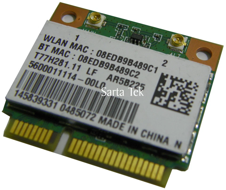 Sony OEM 145839331 b/g/n WLAN Bluetooth PCIe Half AR5B225 T77H281 Foto 2 de 3