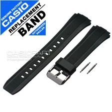 Genuine Casio Watch Band Edifice Chronograph EF-552-1AV Black Resin Strap + Rods