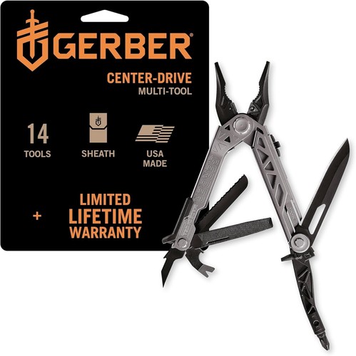 Gerber Center-Drive Multitool | 3.25" Knife | Full Bit Set | Premium Sheath