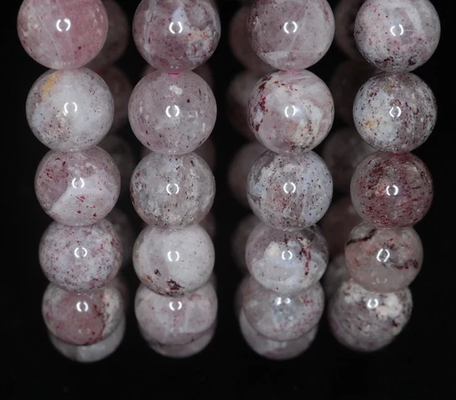 13MM RED STRAWBERRY LEPIDOCROCITE QUARTZ GEMSTONE AB ROUND LOOSE BEADS 7.5inch - Imagen 1 de 3