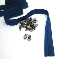 Cerniere lampo in Nylon-catena continua, tagliabile su misura-cursori in metallo