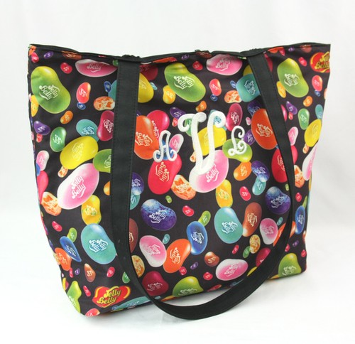 Jelly Belly Jelly Beans Candy Colorful Nylon Canvas Tote Bag Handbag Shoulder