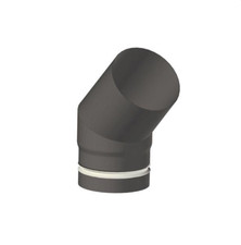 coude a section,2 parties sans trappe, 45°/D80, émaille pellet mat, 055.C2S45.80