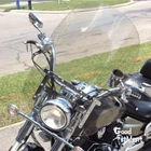 For Yamaha V Star 1100 650 Large Windshield 18"x16" Clear 7/8'' 1'' Handlebar US