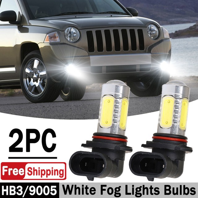 For Jeep Compass 20072009 COB LED Fog Light Conversion Kit 6000K White