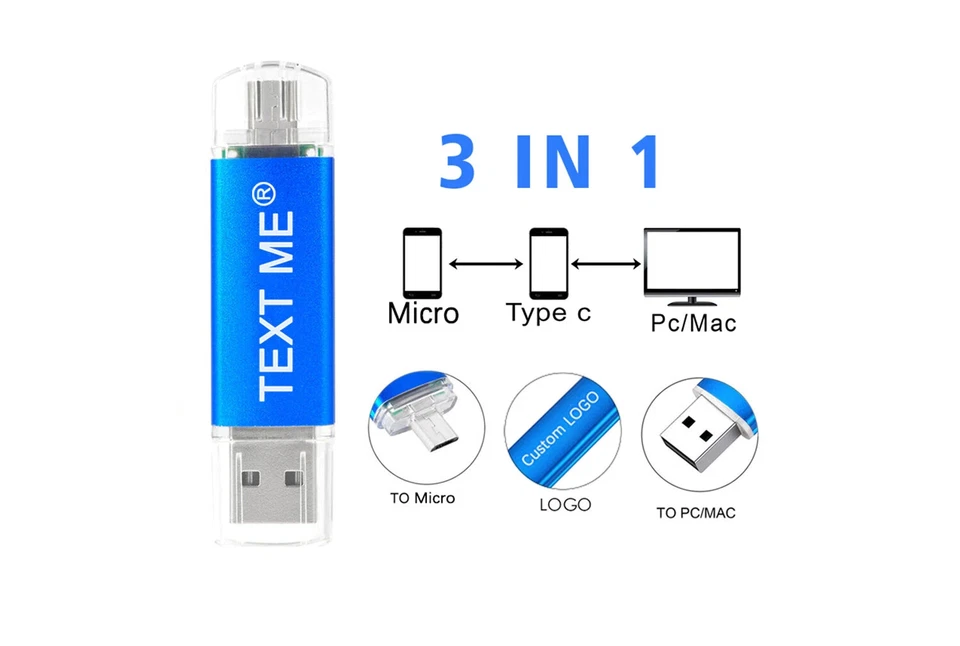 USB Key 32 - 128 Giga 2.0 Flash Drive 3 In 1 USB Smartphone Android Computer - Image 4 of 4