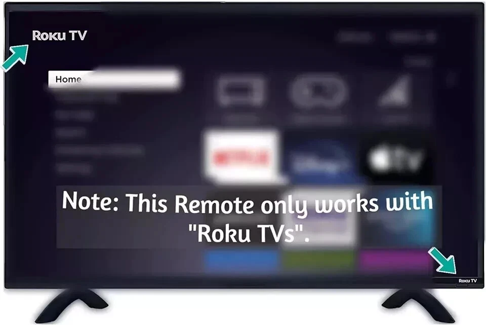 QTY 2 Original Onn Roku TV Remote Control Compatible w/ All Hisense Roku TVs !!! - Image 2 of 4
