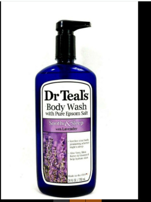 Dr Teal's Ultra Moisturizing Soothe and Sleep Body Wash With Lavender 24 Oz. new