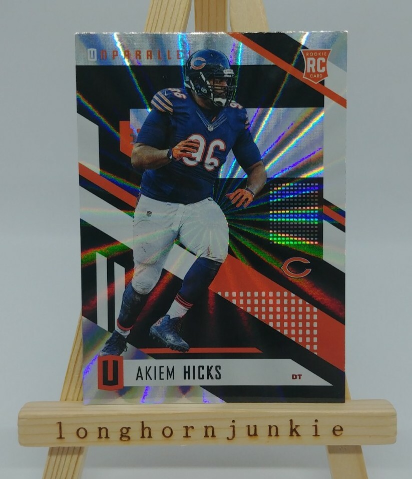 2017 Unparalleled Akiem Hicks true base RC only rookie Bears Buccaneers