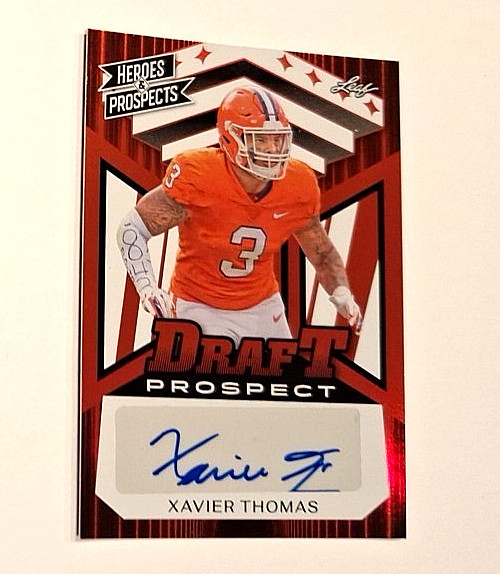 2024 Heroes & Prospects Draft Prospects #XT1 Xavier Thomas Rc Auto #12/15