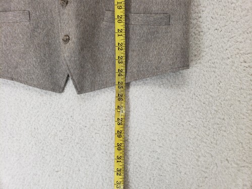 Joseph Abboud Men Jacket Large Brown Heathered Poly Blend Classic Fit Vest - Picture 9 of 17