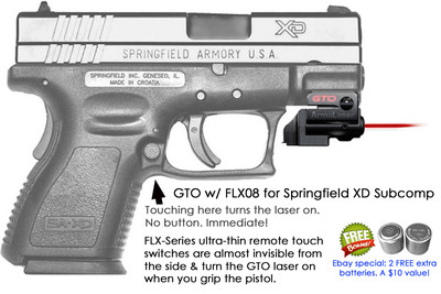 ArmaLaser GTO Springfield XD Subcompact Superbright Laser