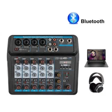 6-Channel Live Studio Audio Mixer Sound Board Mixing Console Home USB Bluetooth