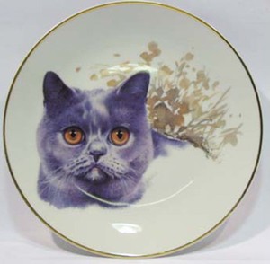 Details Zu Katze Russisch Blau Porzellan Teller Figur Hund Lichte Dish Cat