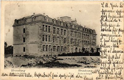 Old postcard AK STRASBOURG TECHNICAL SCHOOL (490021)