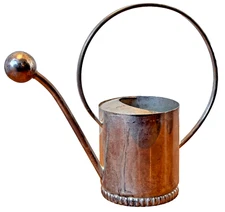 Art Deco Danish Silver Plate Flower Watering Can Pitcher Denmark Vtg Antique Old