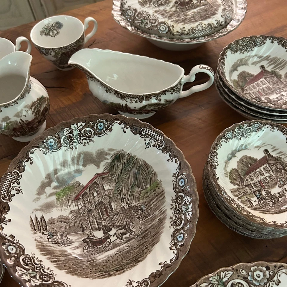 Heritage Hall Johnson Brothers 铁矿石 4411 44 件复古中国套装 — 第 3/4 张图片