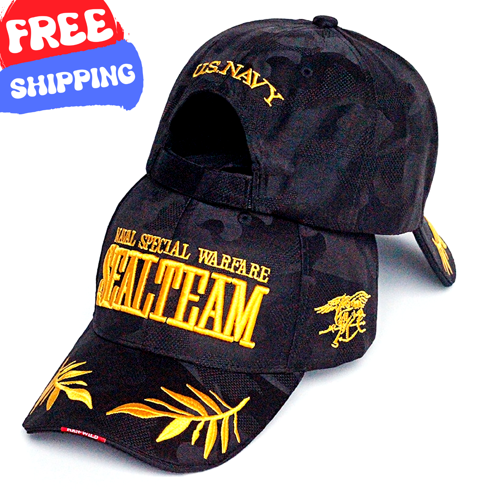 Camouflage Black BASEBALL CAP Casual Fashion Outdoor Sun Hat Adjustable Unisex