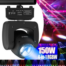 150W Moving Head Stage Light 4-in-1 RGBW LED Gobo Beam DJ Disco DMX Spot Light