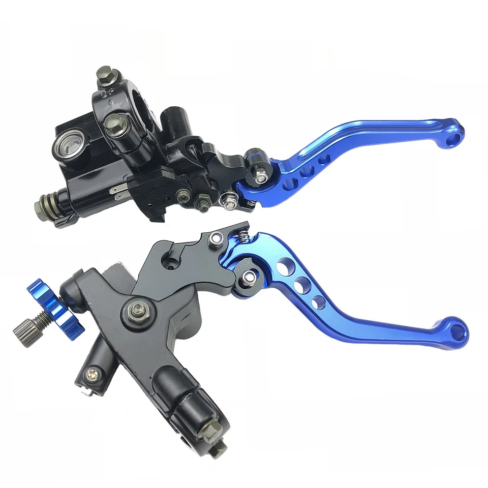 Universal 7/8“” Motorcycle CNC Brake Clutch Master Cylinder Reservoir Lever Set - Image 2 of 4