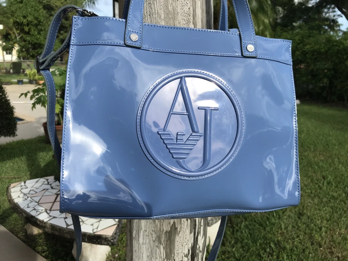 Armani jeans patent tote bag new arrivals