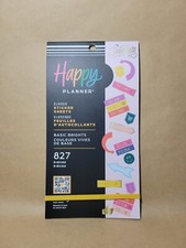 Happy Planner Sticker Sheet 827 Pieces Classic Basic Brights Birthday Celebrate