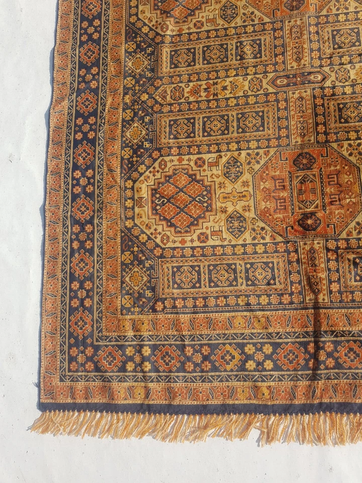 Alfombra Kilim Turca Artesanal Tradicional De Colección para Decoración del Hogar 167x139 cm Foto 3 de 4