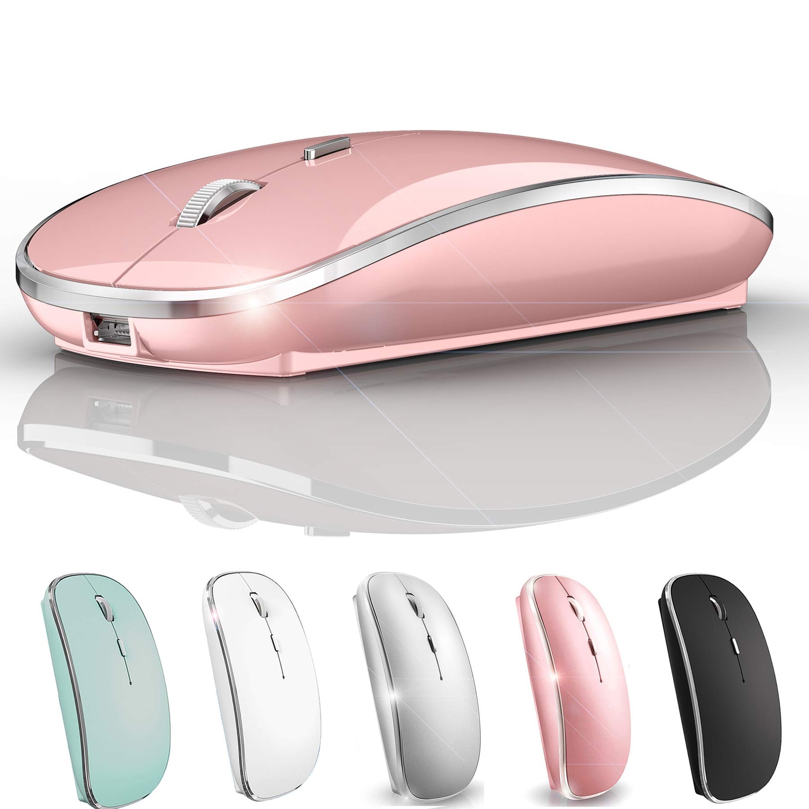 Wireless Mouse Compatible with MacBook Pro Air Laptop Desktop Chromebook Windows-image