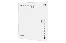 Sign Holder Picture Frame Curved 8.5"W X 11"H Counter Top Clear Acrylic