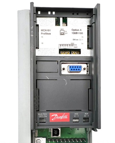Danfoss VLT FC-302P1K5T5E20H1XXXXXXS001XANBXCXXXXDX 1,5kW + Profibus -used/Attn- - Bild 7 von 8